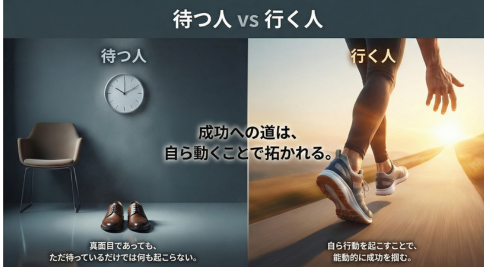 「待つ人」と「行く人」──真面目な人ほど“待ってても何も起こらない”理由。
